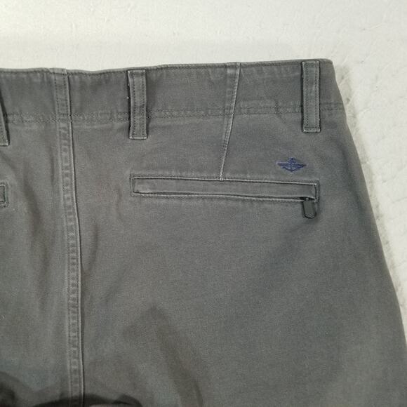 Dockers Alpha khaki pants men's 36x30 slim tapered Gray Flex stretch NEW - Picture 9 of 12